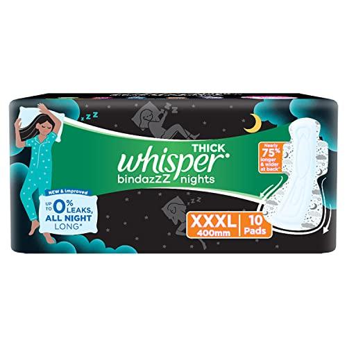 Whisper Ultra Nights Sanitary Pads XXXL Wings 10 Pieces Pack
