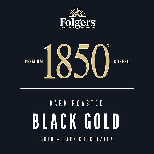 1850 1850 Black Gold Dark Roast Ground Coffee, 12 oz