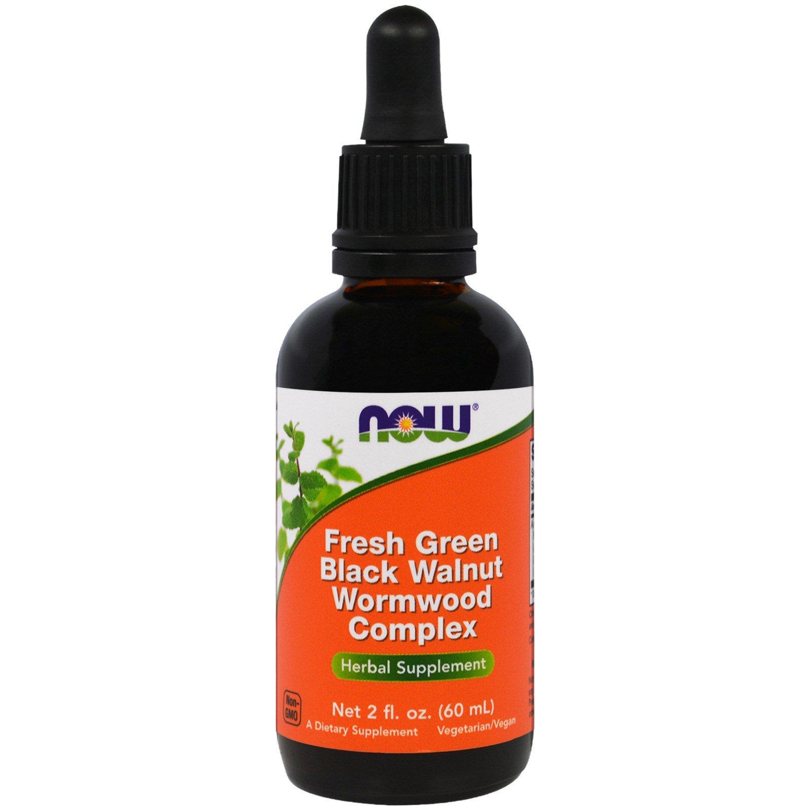 NOW Foods NOW Foods Fresh Green Black Walnut Wormwood Complex, 2-Ounce (Pack of 2)
