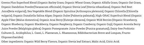 Greens+ Greens+ Organic Wild Berry Superfood Powder, Antioxidant Polyphenol, Blend for Morning Kick, Energy, Vitality Boost, Nutrition, Vibrant Health, Dietary Supplement, Vegan Soy/Dairy/Gluten Free(8.46oz)