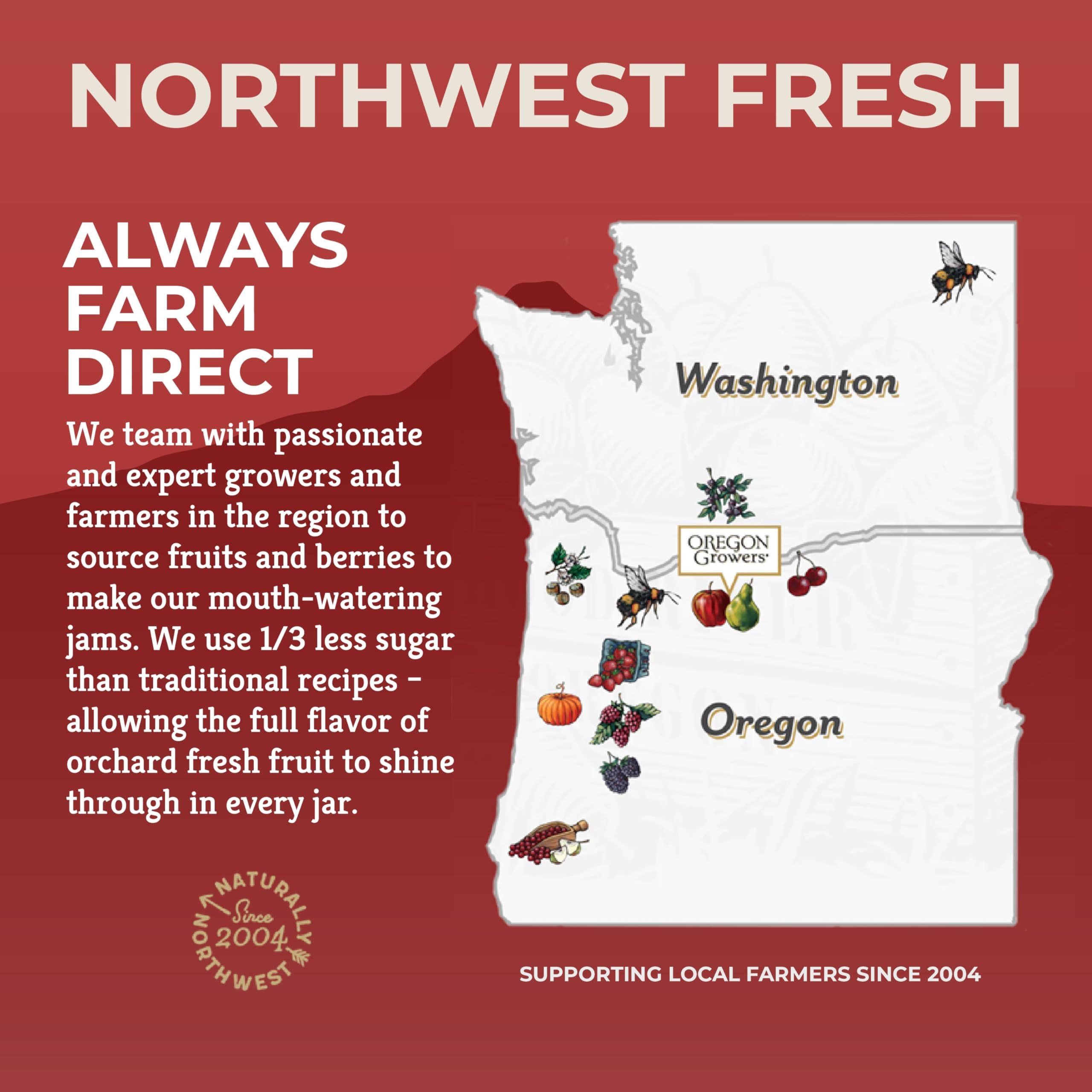 Oregon Growers Oregon Growers Marionberry Fruit Spread - Marionberry Jam Made In Oregon, Blackberry Jam, Blackberry Fruit Spread, All Natural Ingredients, Non-GMO - 12 Oz (Pack Of 3)