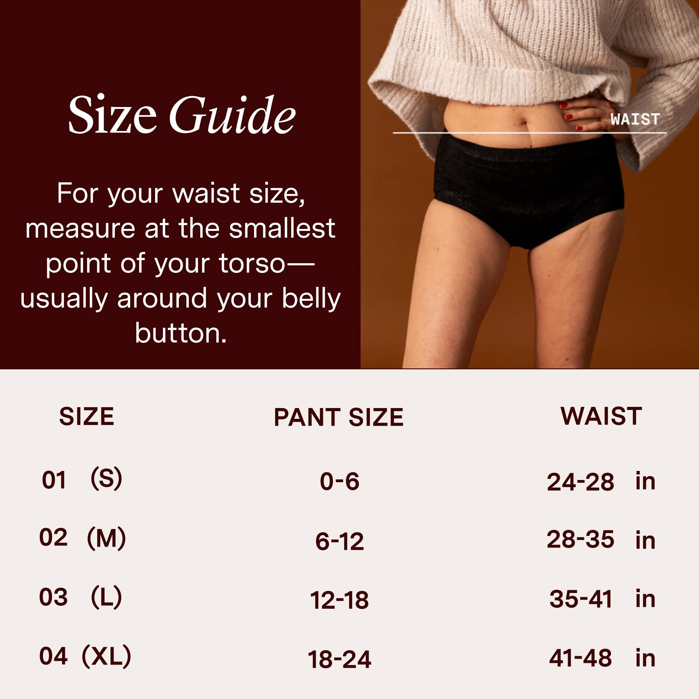 Hazel Hazel High-Waist Pull-Ups Disposable Womens Underwear, Black, Large, 10 Counts, Pack of 1