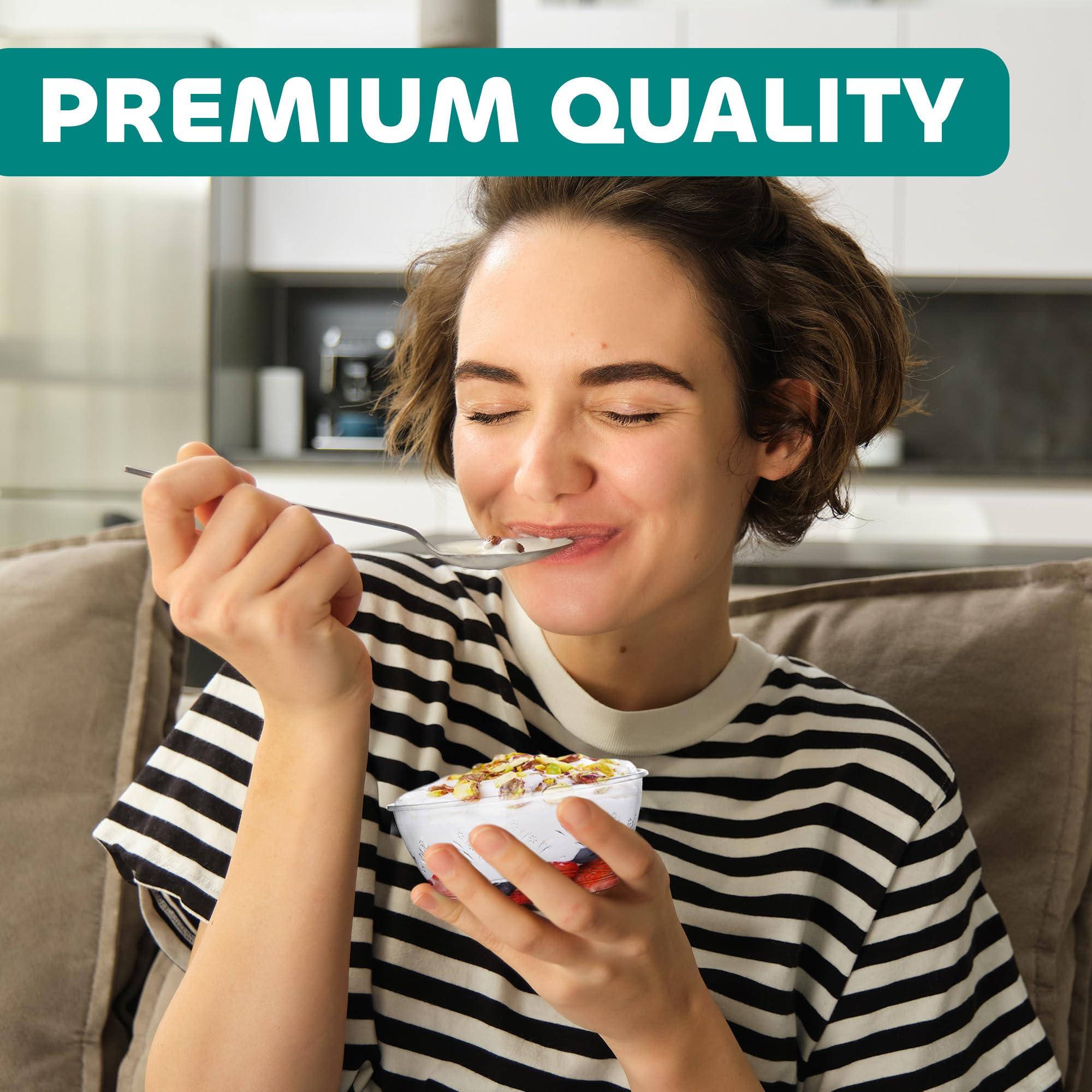 JoyServe JoyServe Clear Mini Plastic Bowls - (Bulk 50 Pack) 6 Oz Disposable Premium Hard Plastic Dessert Bowls for Serving, Weddings, Catering, Parties, Salsa, Home or Event Party Supplies