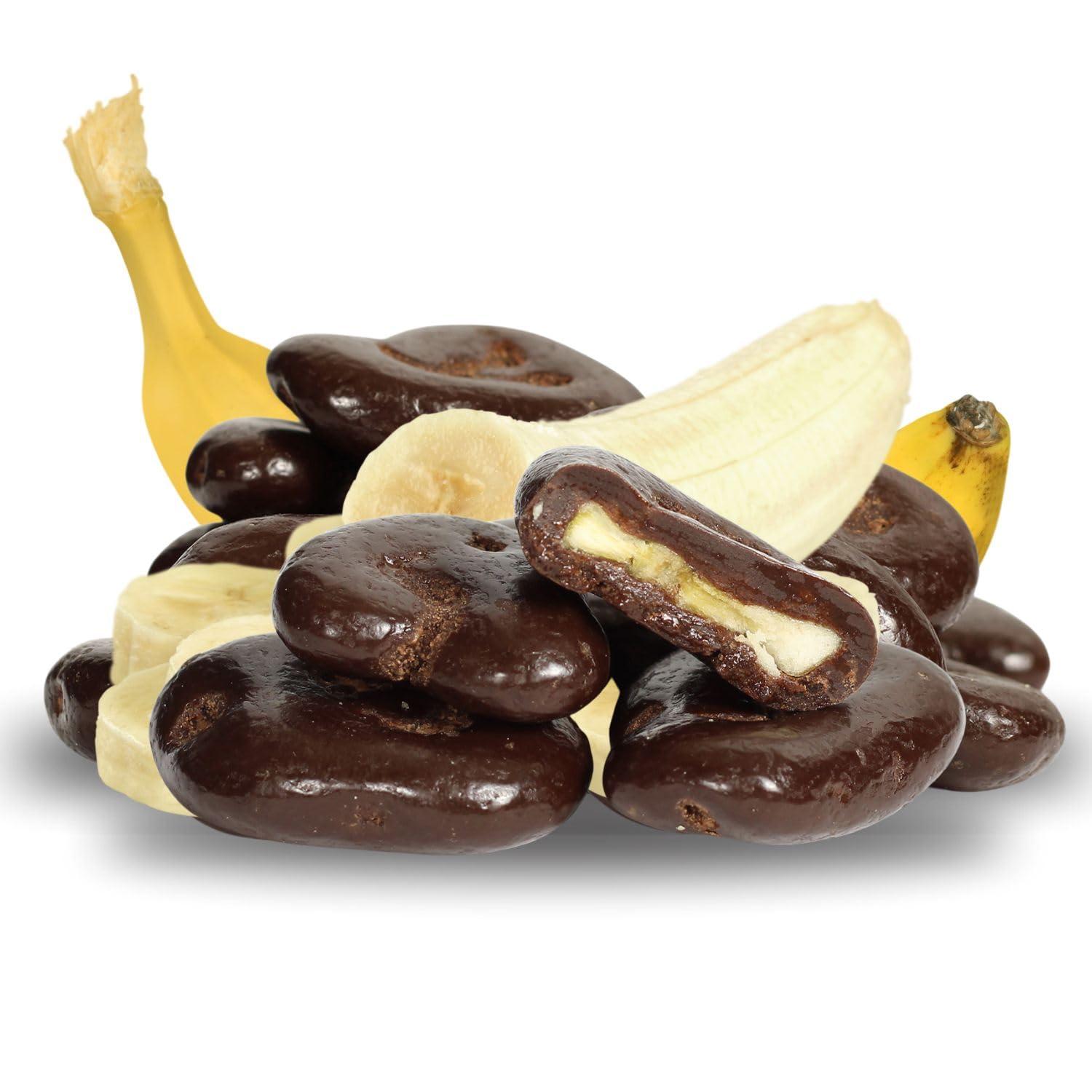 It\'s Delish Dark Chocolate Covered Banana Chips by Its Delish, 2 lbs Bulk Bag | Gourmet Dark Chocolate Banana Chips, Healthy Snacks Chocolate Fruit, USA Made, Vegan, Kosher