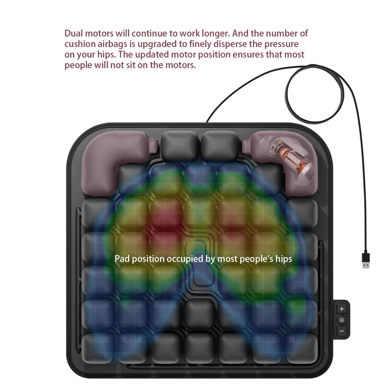 YUNYEUNG YUNYEUNG Electric Inflatable Wheelchair Cushions for Pressure reliefUlcer & Pressure Sore Prevention - Pain Relief Cushion for Extended Sitting Air Seat Cushions