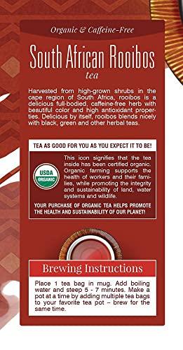 Davidson's Davidson\'s Organics, South African Rooibos, 25-count Tea Bags, Pack of 6