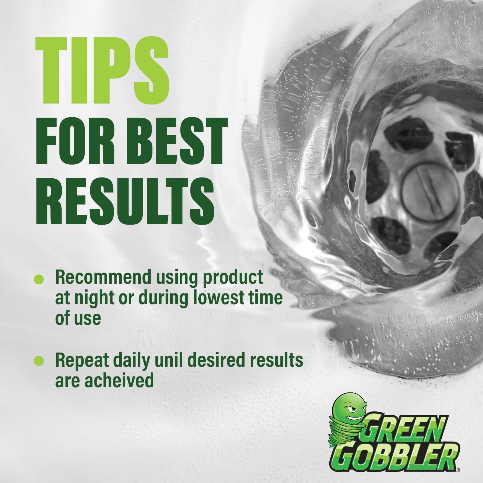 Green Gobbler Green Gobbler Fruit Fly Killer+ - Kills Fruit Flies, Drain Flies & Sewer Flies, Gel Treatment for Use in Sinks & Pipes - Safe for Septic Systems, 32oz - Up to 8 USES (2 Pack)