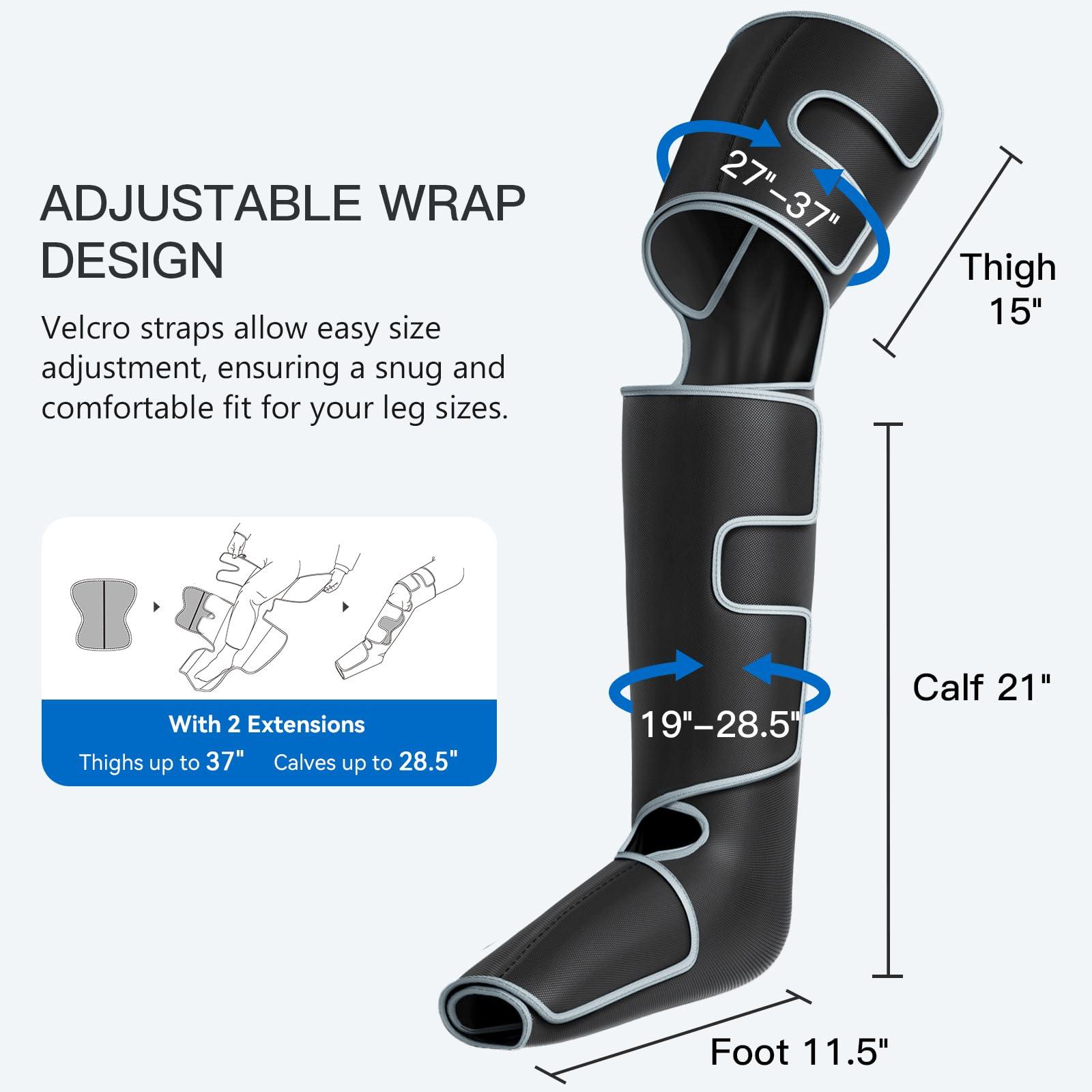 CINCOM CINCOM Leg Massager with Heat, Air Compression Leg Massager for Circulation, Full Leg Massager with 3 Heats 3 Modes 3 Intensities Sequential Compression Device Father\'s Mother\'s Day Gifts