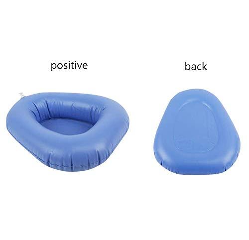 MHKGIOA MHKGIOA Portable Air Inflation Toilet for Paralysis & Bedridden People - Washable Bedpan for Man and Woman with Air Pump(Blue)