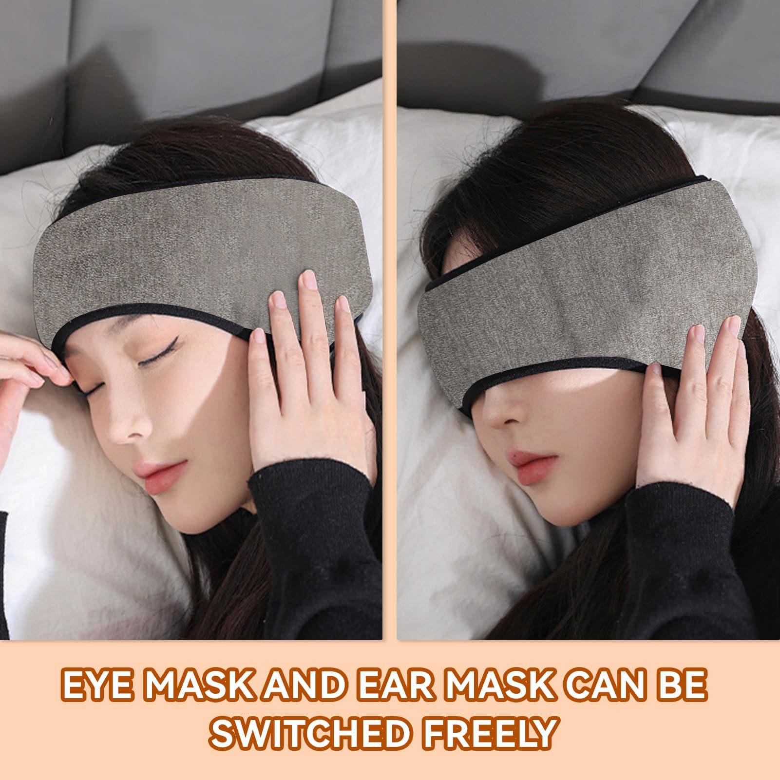 Agatige Soundproof Sleep Earmuff Headband, Sleeping Noise Cancelling Ear Wrap Ear Muffs Winter Women Sleep Mask for Men Women (Grey)