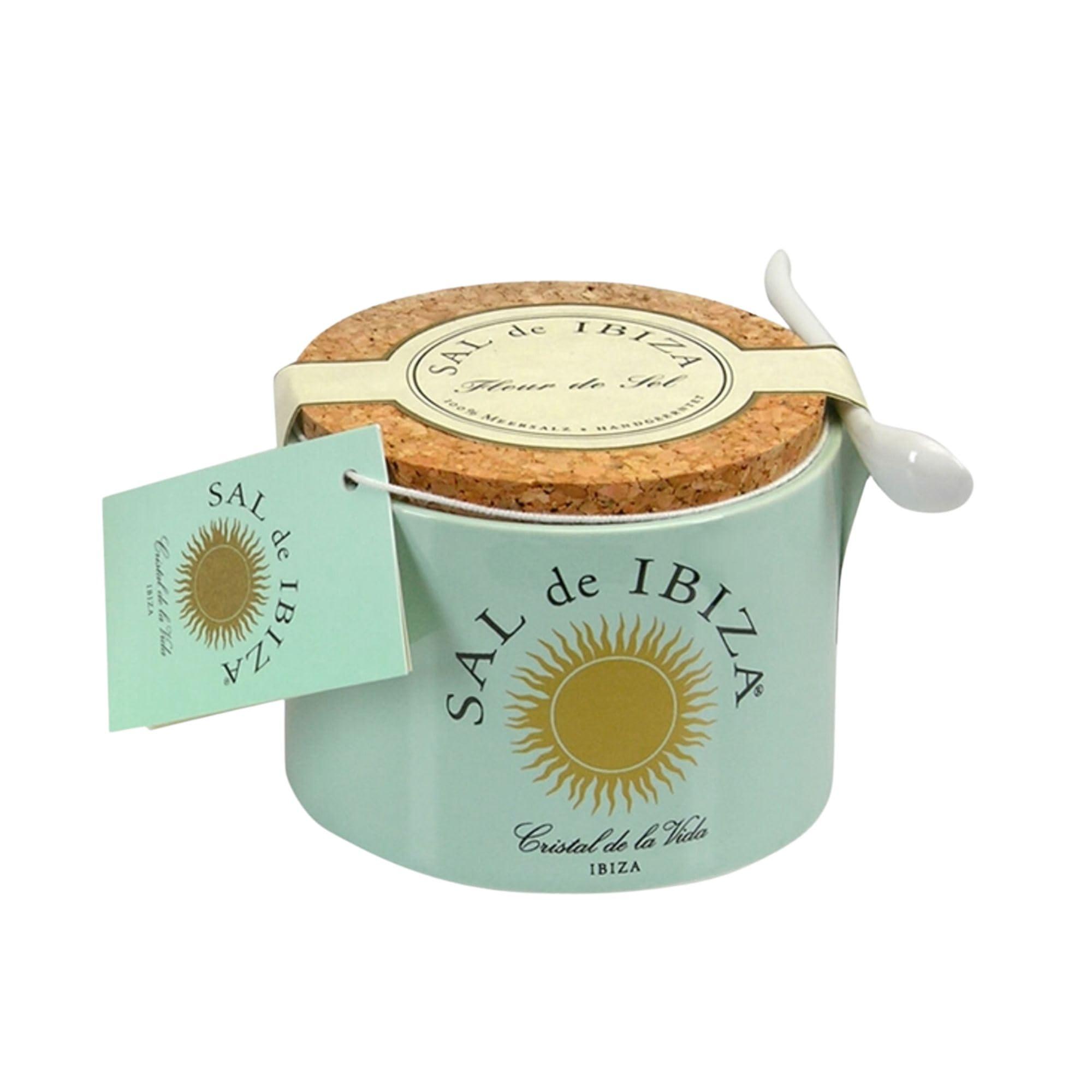 Sal de Ibiza Sal De Ibiza Fleur de Sel, Ceramic Jar, 4.4-Ounce