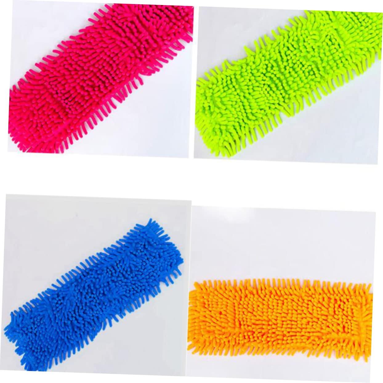 BESPORTBLE Microfiber Mop Pads, 2pcs Washable Mop Pads Reusable Replacement Mop Pads Flat Replacements Heads for Wet Or Dry Floor Cleaning and Scrubbing, 15.6inch