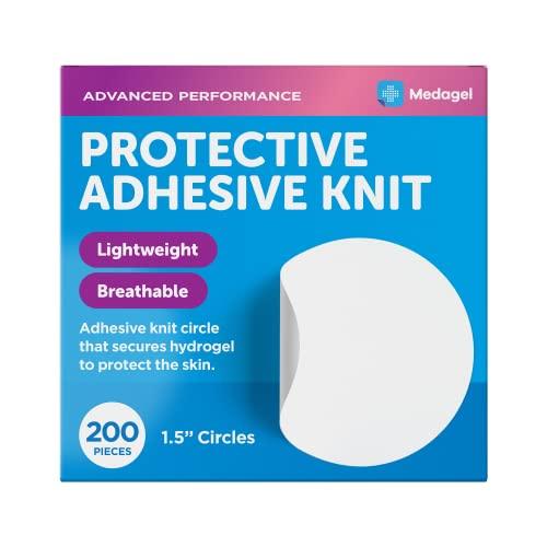 Medagel Medagel Protective Adhesive Knit Medical Tape to Secure Hydrogel Pads & Hexagels for Blisters, Bites, Burns, Cuts & Wounds, Lightweight & Breathable, 1.5\" Circles, 200 Count