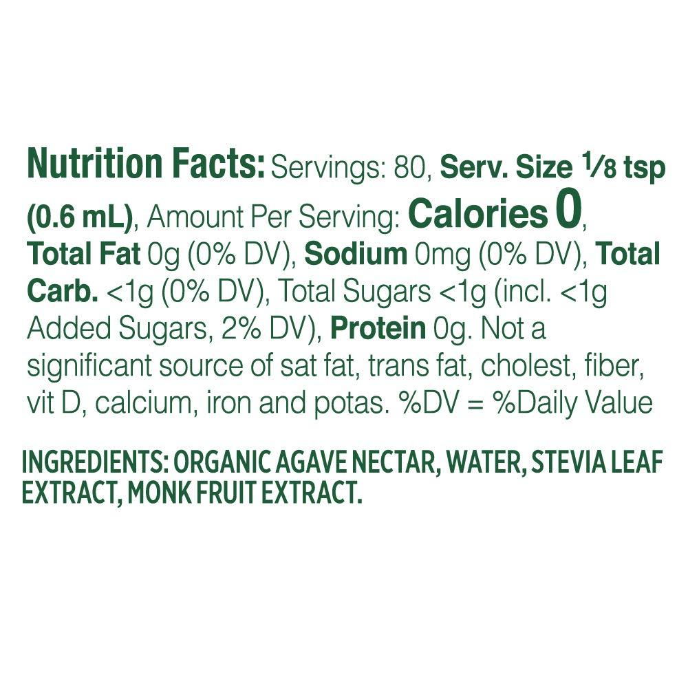 Whole Earth Whole Earth Stevia & Monk Fruit Liquid Sweetener, Original, Erythritol Free, Squeeze Bottle, 1.62 Ounce (Pack of 6)