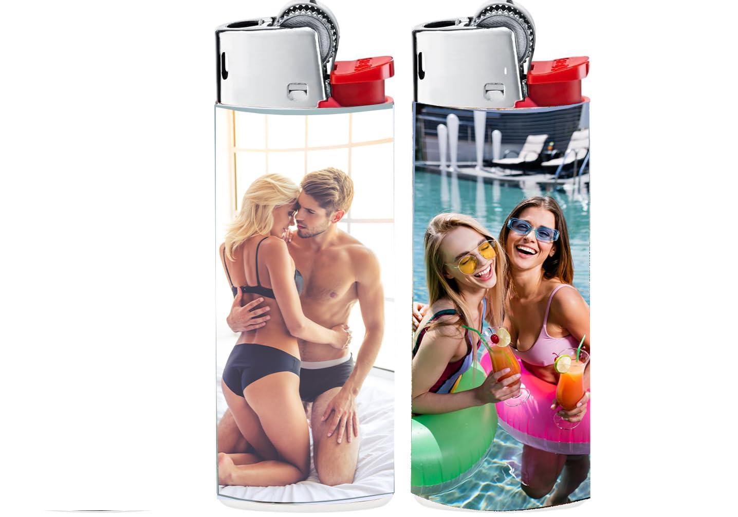 NineLife Basics Custom Photo Lighter WrapsCustom Lighters with Pictures,Suitable for Bic Pocket Lighter,Upload Different PhotosCompany Gifts and Wedding Favors(Lighter Not Included) (8)