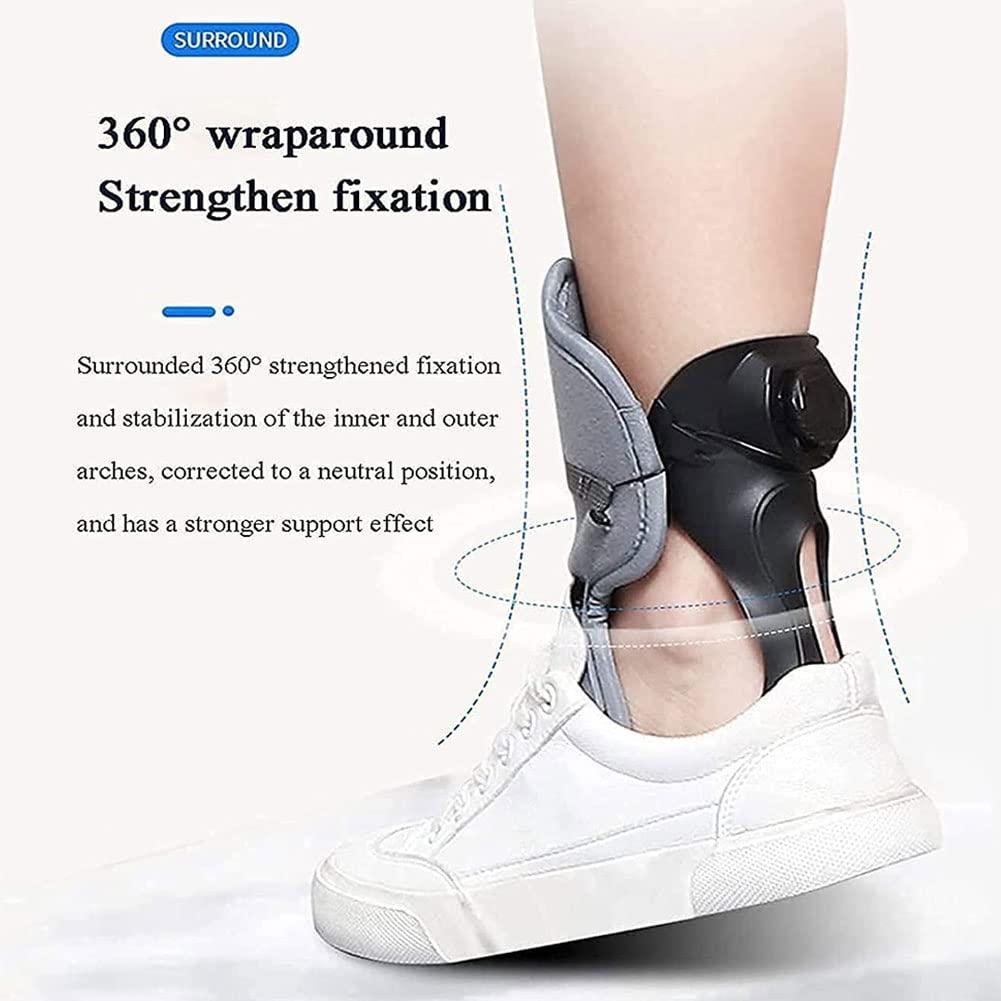 FBFFB AFO Ankle Orthosis, Foot Drop Brace for Walking, BOA Tether Knob Adjustment, Bionic Foot Structure That Fits The Foot, for Running, Basketball, Injury Recovery (Right Foot Large)