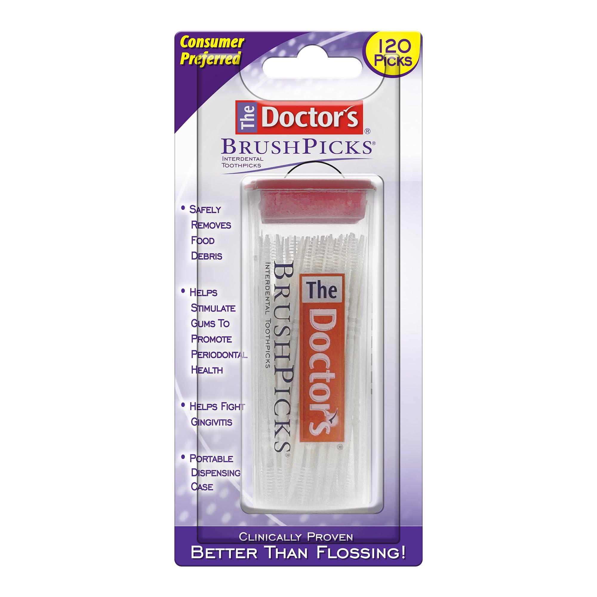 The Doctor\'s The Doctor\'s BrushPicks, Interdental Brushes and Dental Pick 2-in-1, Plaque Remover for Teeth & BrushPicks, Interdental Brushes and Dental Pick 2-in-1, Plaque Remover for Teeth