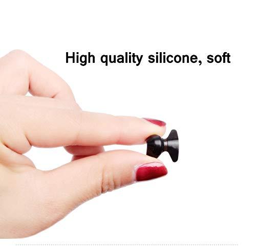 BOJOD Silicone Eyeglass Nose Pads Adhesive Silicone Anti-Slip Nosepads for Eyeglass Sunglasses 12 Pairs 2.8mm Black