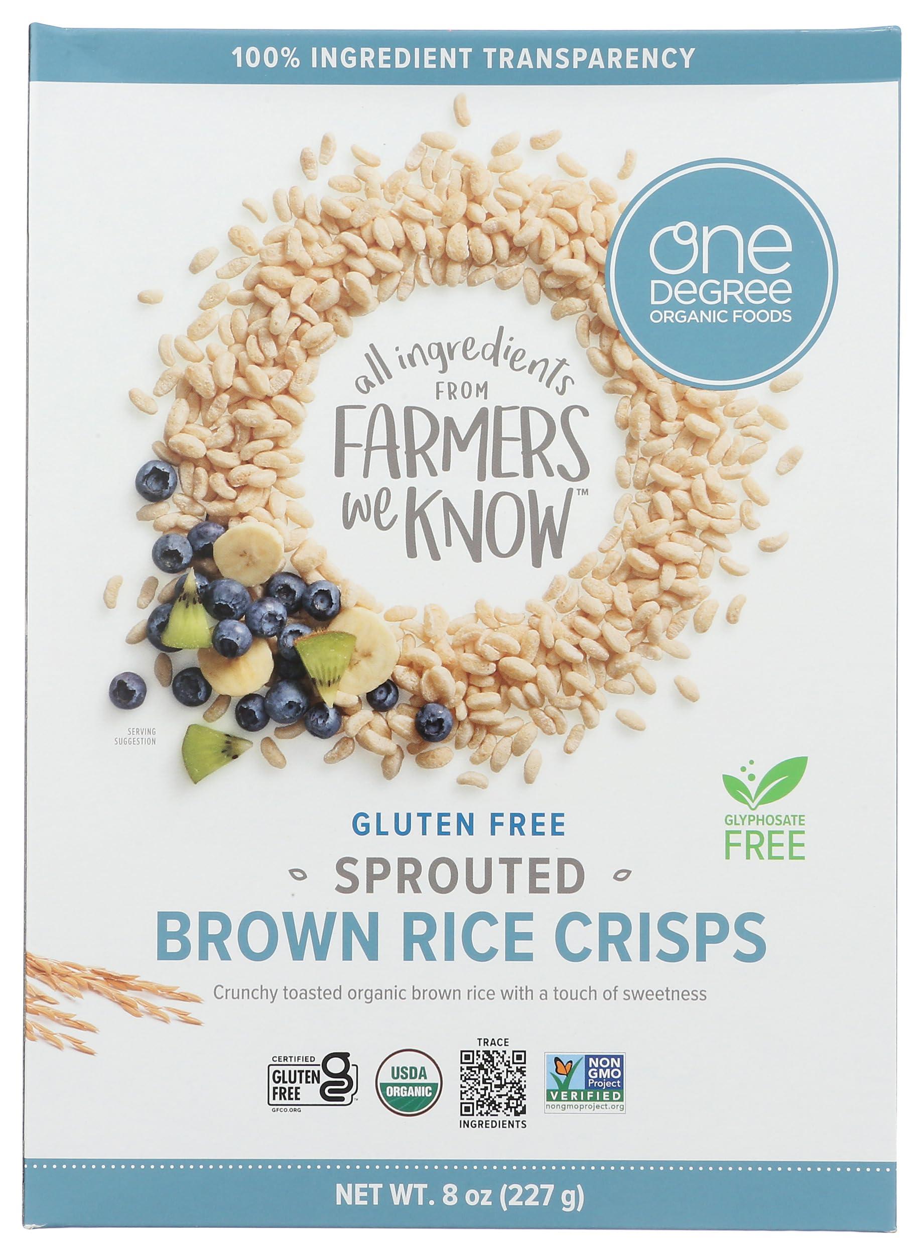 One Degree Organic Foods One° Cereal Rice Crisp Brown, 8 Oz