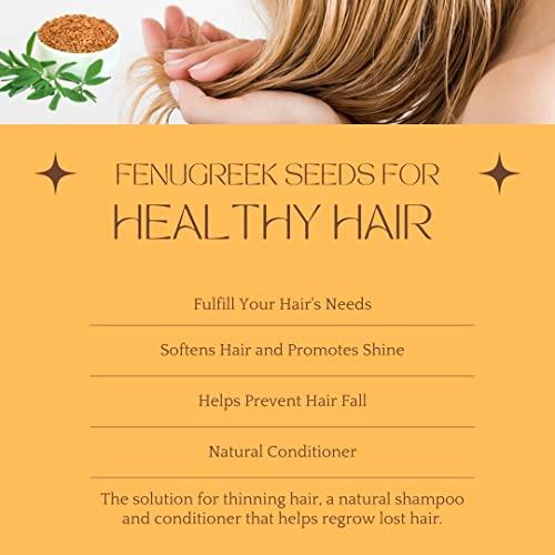 SPICY ORGANIC SPICY ORGANIC Fenugreek Seeds - Freshly Packed Methi Seeds - Best Use for Hair & Cooking - 100% Pure USDA Organic - 4 OZ