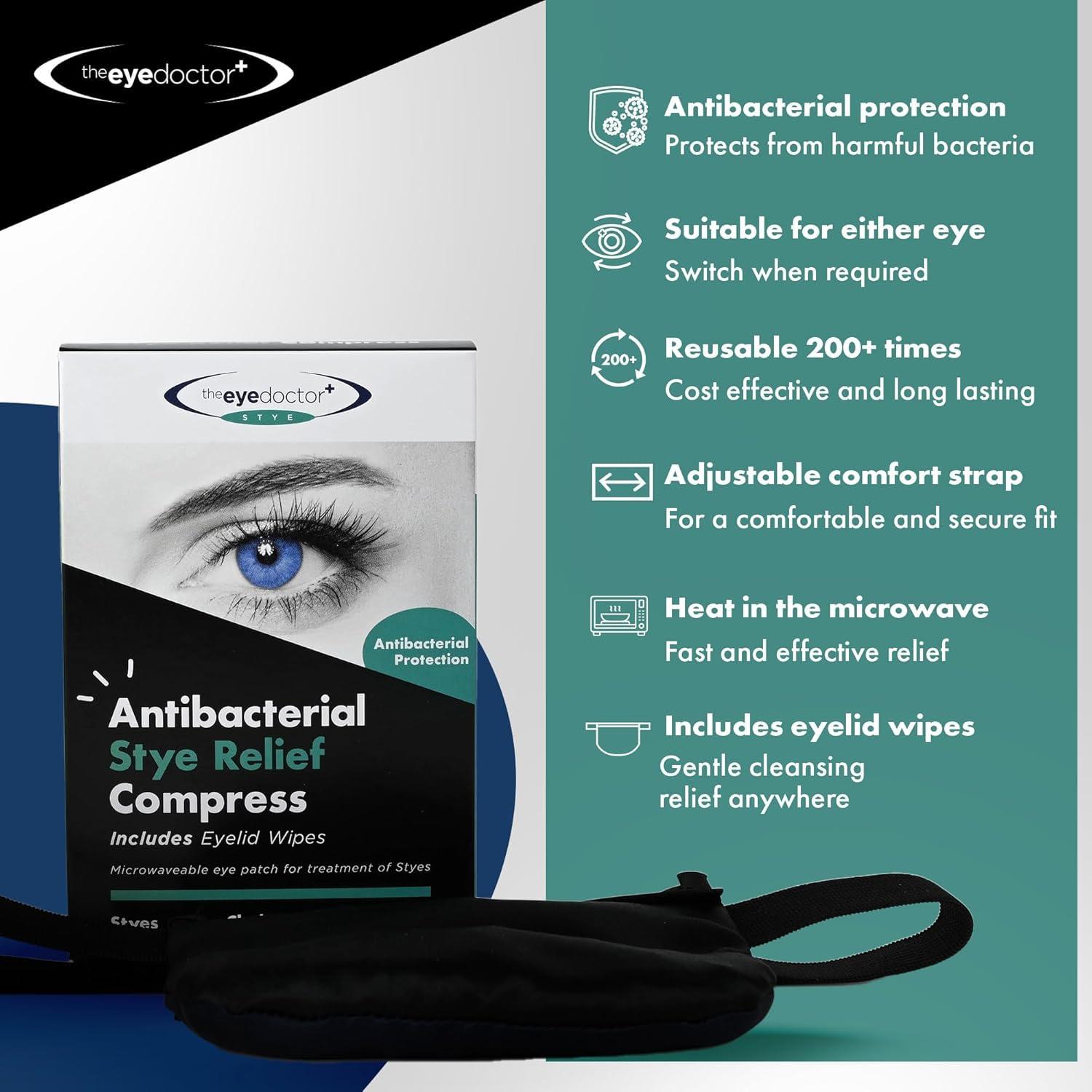 The Eye Doctor The Eye Doctor Stye Relief Compress - Reusable Microwaveable Hot Single Eye Patch Mask - Treatment of Stye, Blepharitis, Dry Eye