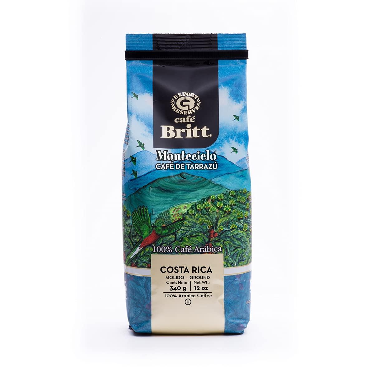 Cafe Britt Café Britt® - Costa Rican Montecielo, Coffee From Tarrazu (12 oz.) (3-Pack) - Ground, Arabica Coffee, Kosher, Gluten Free, 100% Gourmet & Medium Dark Roast