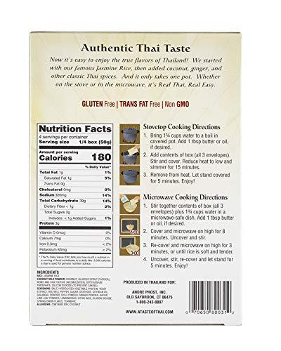 A Taste of Thai A Taste of Thai Coconut Ginger Jasmine Rice, 7-Ounce Boxes (Pack of 6)