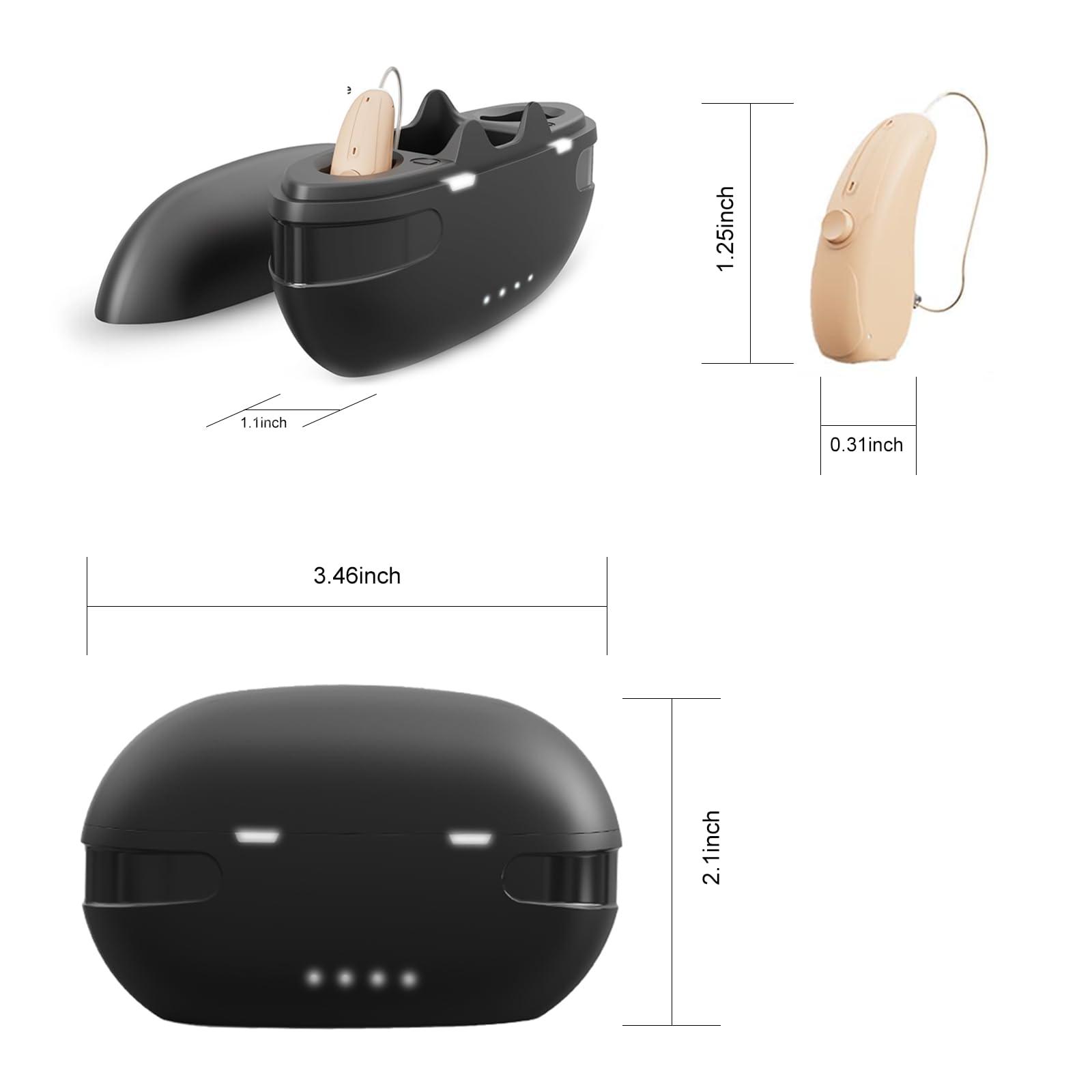 Vodeson VODESON Advanced Bluetooth Hearing Aids for Seniors - Rechargeable and Noise Cancelling, Smart App Control, Ideal for Mild to Moderate Hearing Loss, OTC Digital Devices with 3 Scene Modes