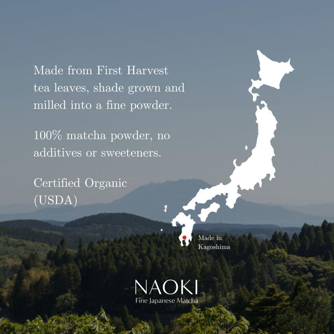 Naoki Matcha Naoki Matcha Organic Ceremonial First Spring Blend – Authentic Japanese First Harvest Ceremonial Grade Matcha Green Tea Powder from Kagoshima, Japan (40g / 1.4oz)