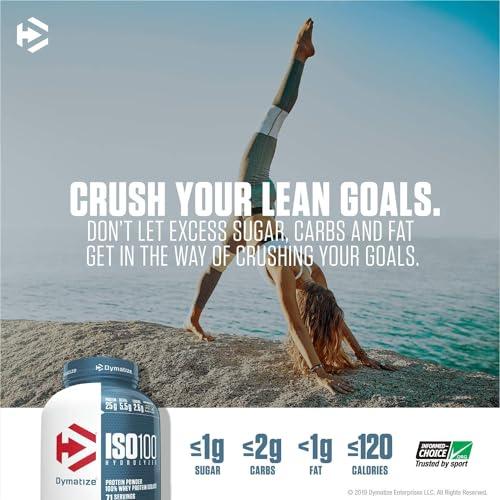 Dymatize Dymatize ISO 100 Whey Protein Powder with 25g of Hydrolyzed 100% Whey Isolate, Chocolate Peanut Butter, 5 Pound