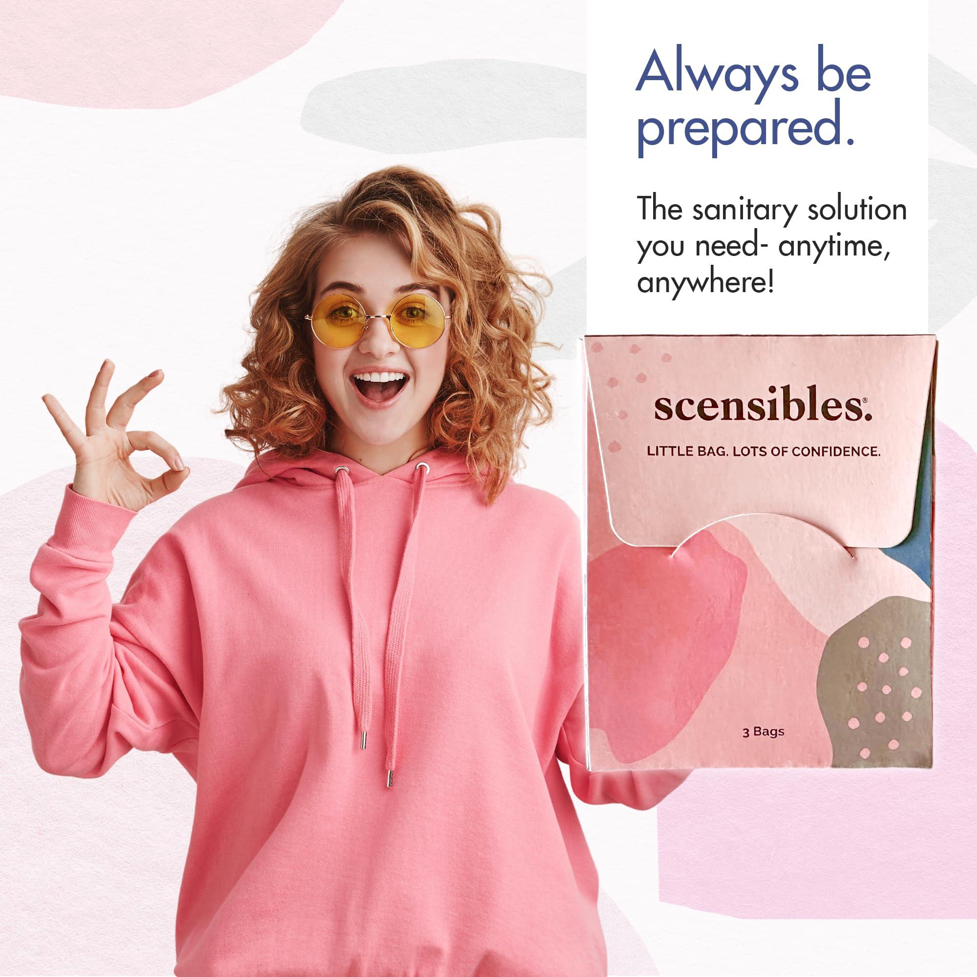 SCENSIBLES Scensibles Disposal Bags (Travel Pack, 3 Bags per Pack, Set of 10) - For Tampons, Liners, Condoms & More - Compact, Discreet & Odor-Reducing Solution