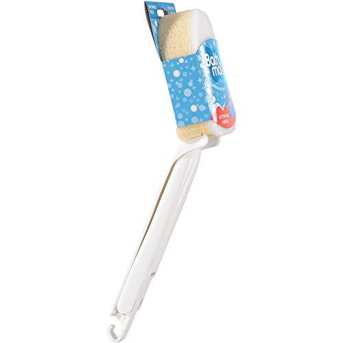 Bathmatic Bathmatic Bathroom Sponge on Handle, White, 1PK