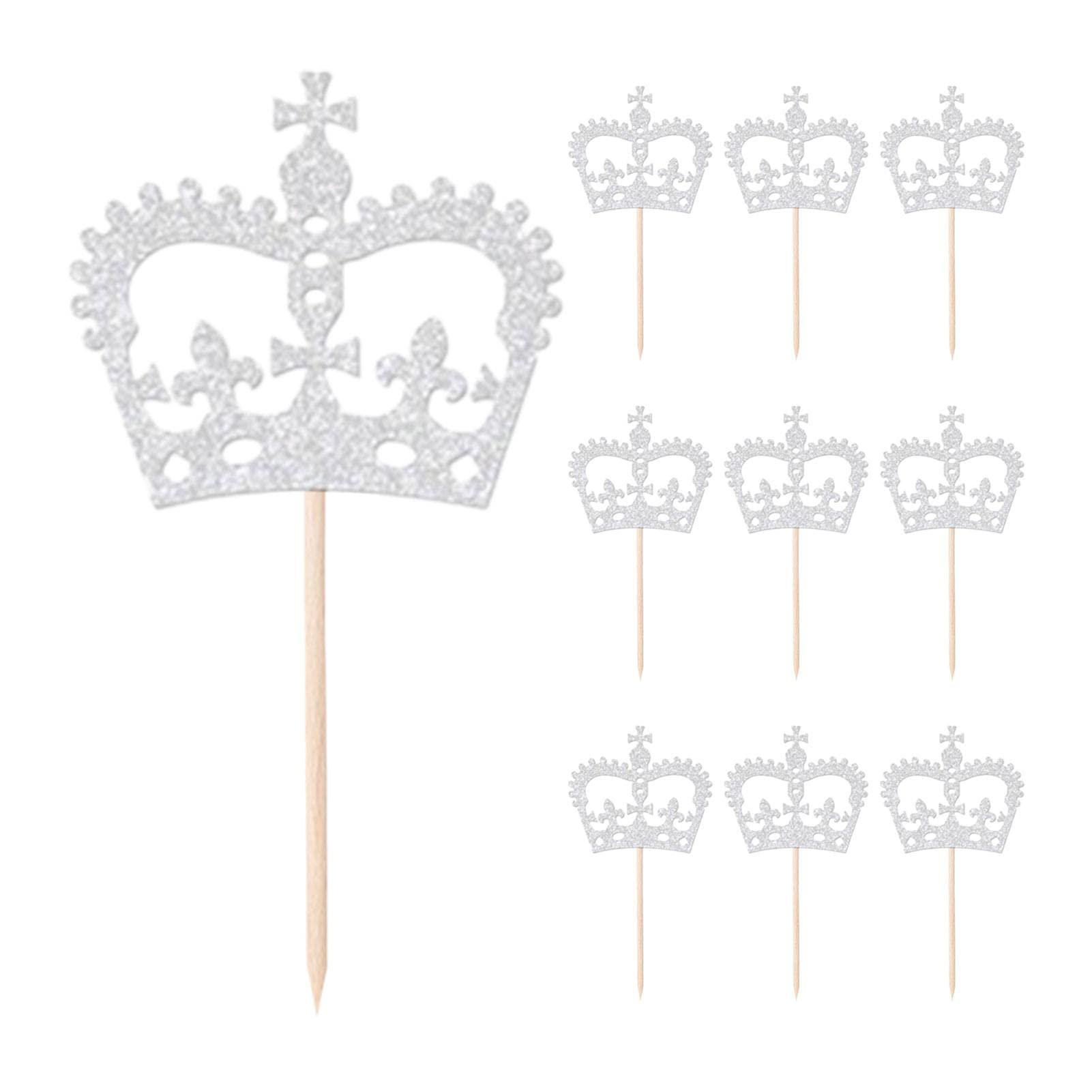 Littryee Littryee 10 Union Jack Cake Toppers, Queen Jubilee Cupcake Toppers Union Jack Cake Decorations 2022, Union Jack Flags Supplies, Britain Flag Royal Paper Cupcake Toppers for Decorations