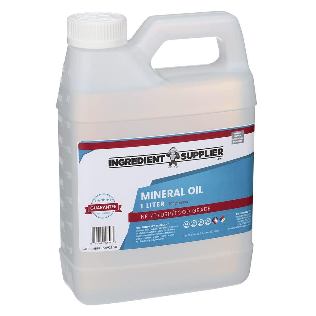 Glycerin Supplier Mineral Oil (1 Liter) - USP/NF Grade - Made in The USA - Vegan - Non-GMO - 32oz.