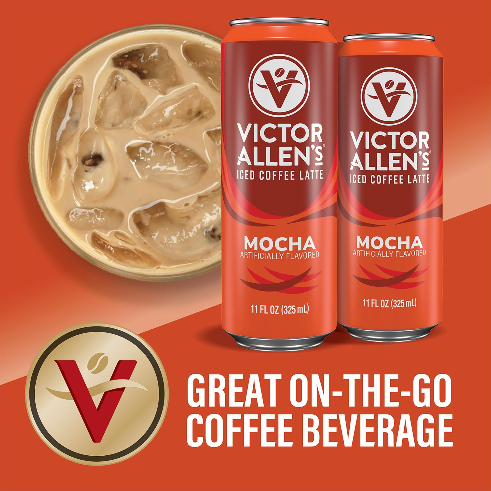 Victor Allen\'s Coffee Victor Allen\'s Coffee Mocha Iced Canned Coffee Latte, 11oz Cans (12 Pack)