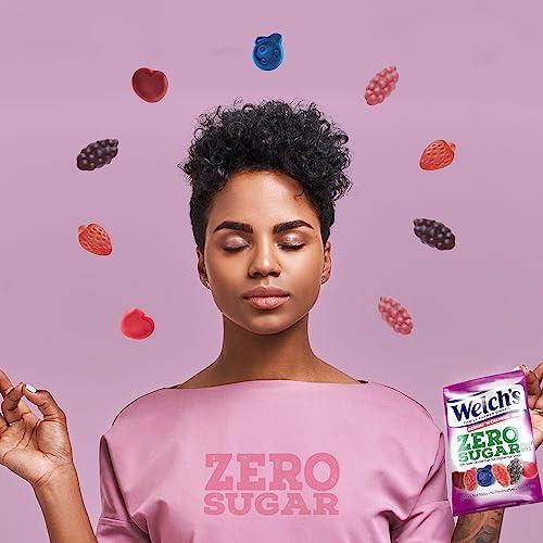 Welch's Welch’s Fruit Snacks, Zero Sugar Variety Pack with Mixed Fruit, Berries 'N Cherries & Island Fruits, Gluten Free, 3 oz (pack of 12)