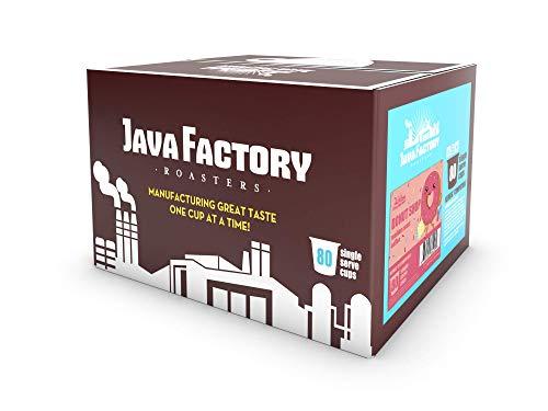 Java Factory Donut Shop Blend by Java Factory, Medium Roast Coffee Pods for Keurig K Cup Brewers, 80 Count