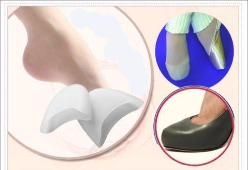 JIAHAO 1 Pieces Professional Ballet Dancer Silica-Gel Pointe Shoes Toe Pads Toe Protector with Breathable Hole (White)