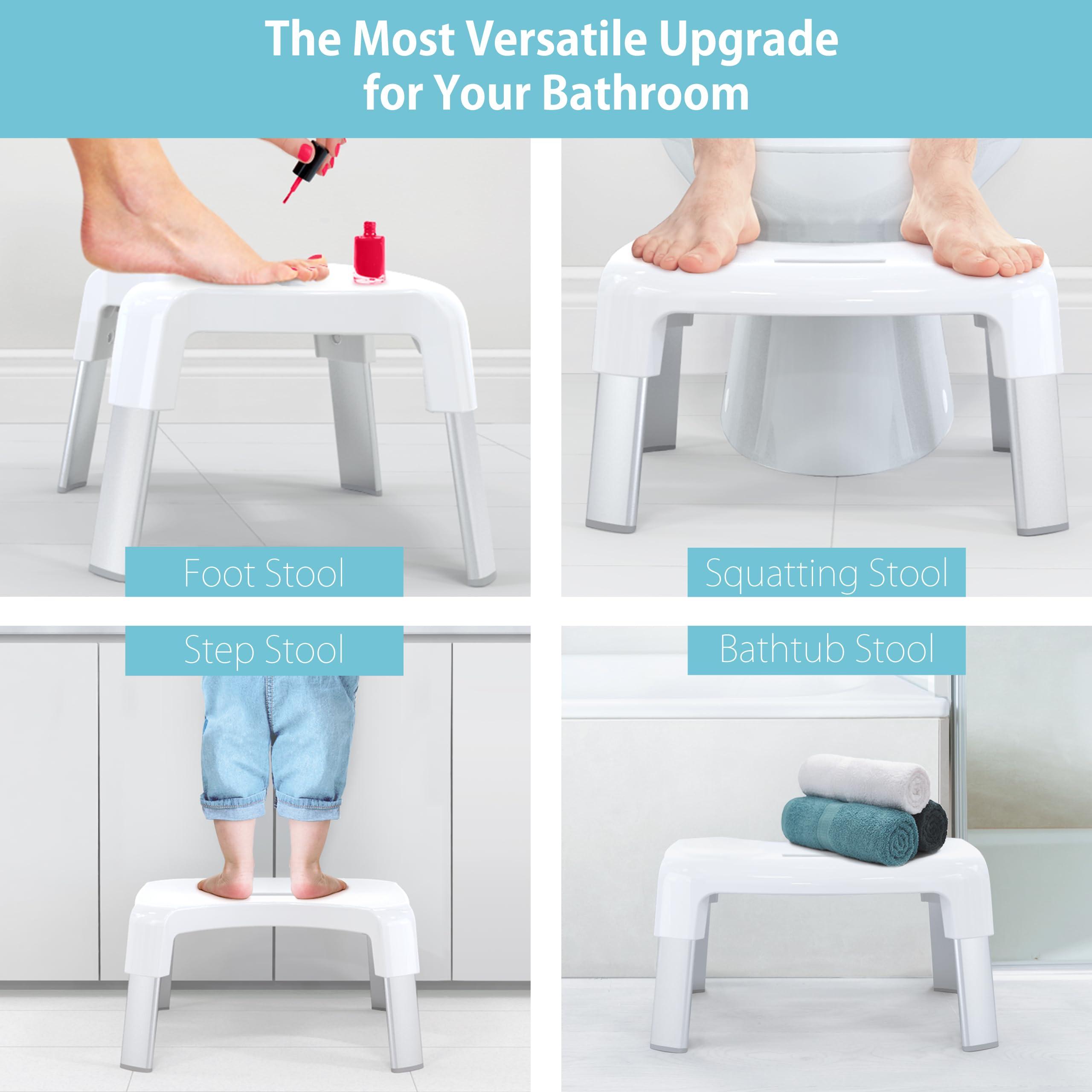 Better Living Better Living Products Smart Multi-Purpose Bathroom/Shower Stool, White with Aluminum Legs