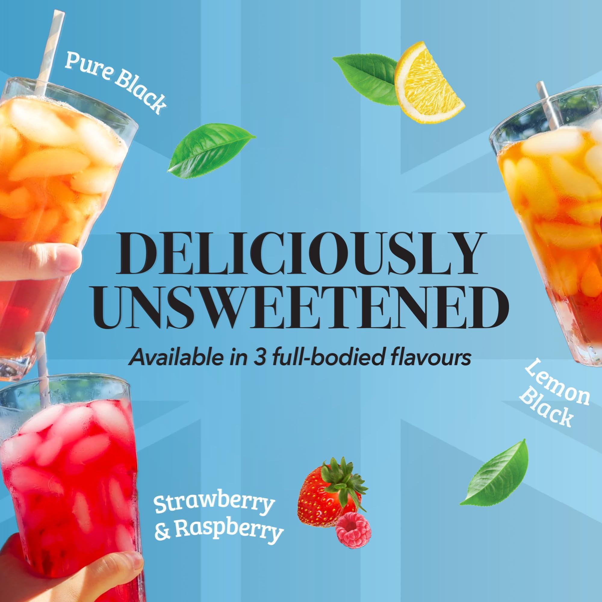 Twinings Twinings NEW Strawberry & Raspberry Herbal Iced Tea, 72 Deliciously Unsweetened Tea Bags, Makes 18 Pitchers or 144 Servings, Caffeine-Free, 72 Count (Pack of 1)