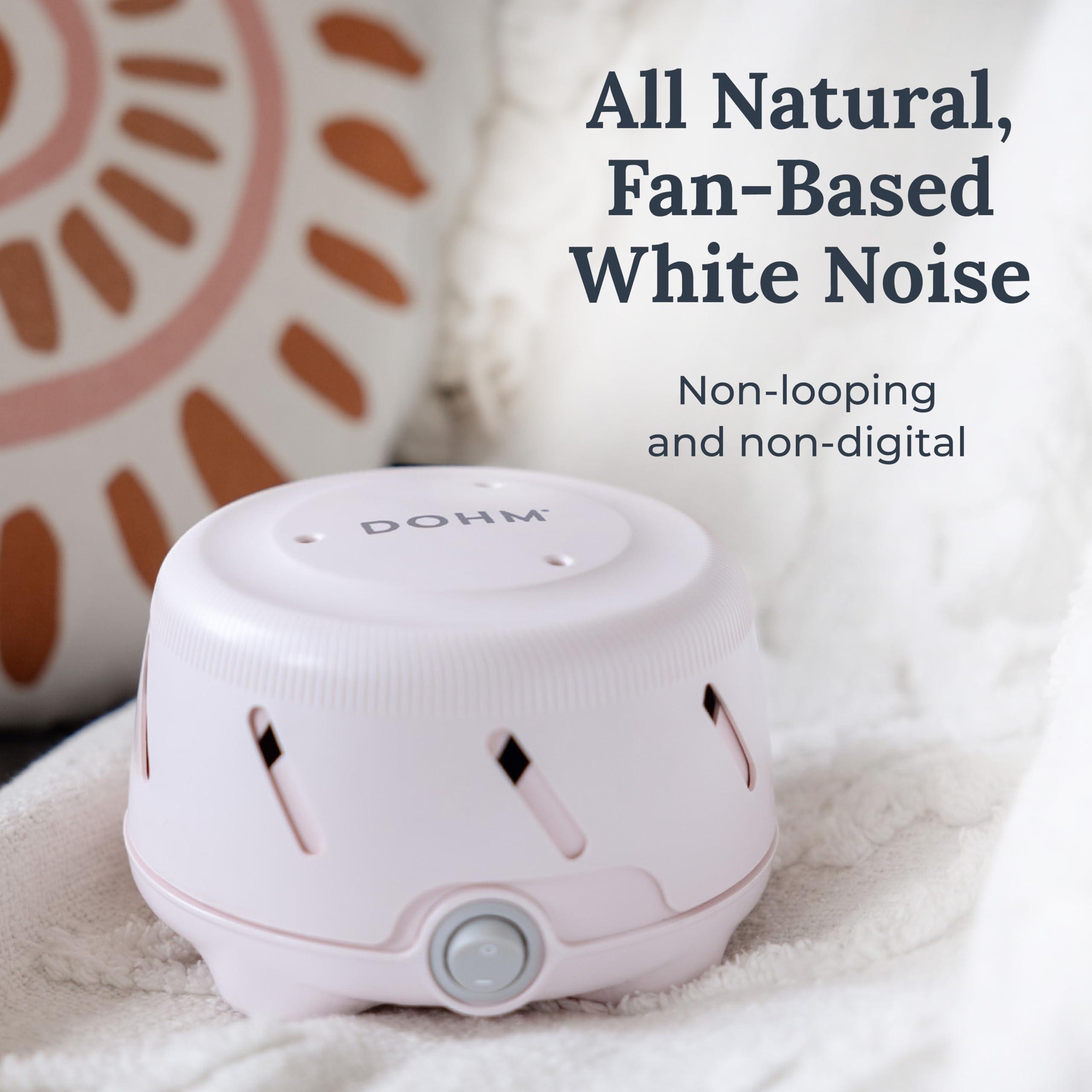 Marpac Yogasleep Dohm Uno White Noise Sound Machine, Natural Pink Noise from a Real Fan, Adjustable Tone & Noise Canceling for Office Privacy & Meditation, Sleep Aid for Travel, Baby & Adults (Pink)