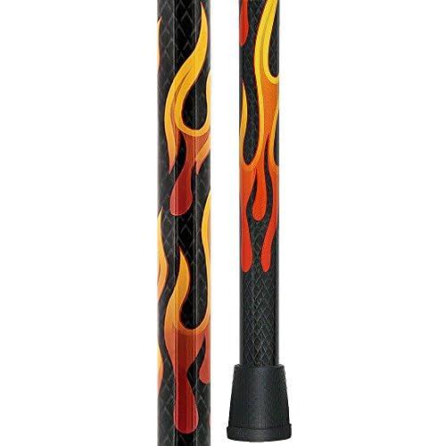 Royal RC Canes House Flame Tourist Walking Cane with Carbon Fiber Shaft