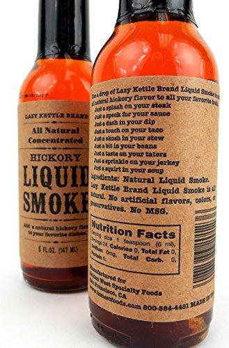 Black Tie Mercantile Lazy Kettle Brand All Natural Concentrated Hickory Liquid Smoke, 5 oz Bottles in a BlackTie Box (Pack of 2)