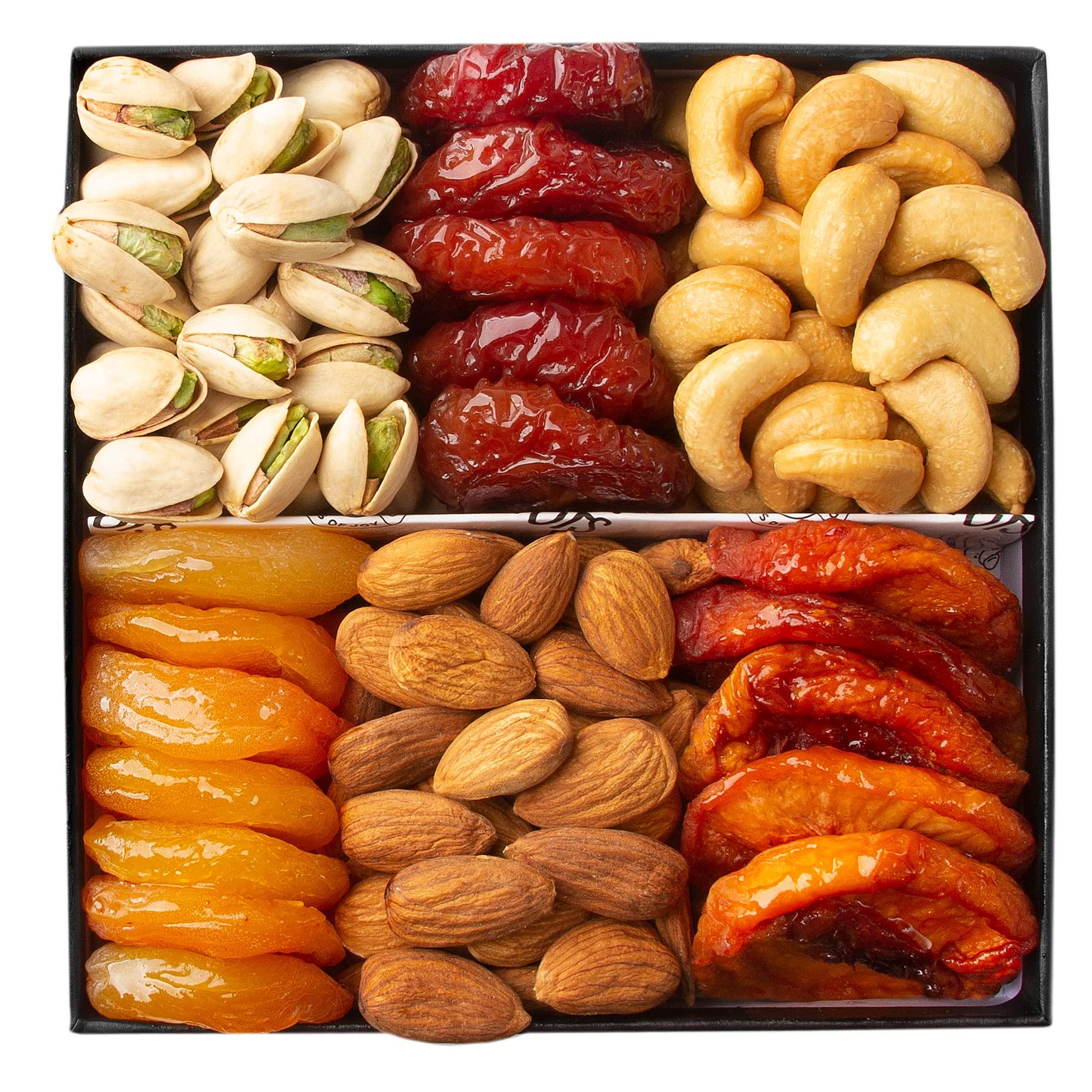 Oh! Nuts Dried Fruit and Nuts Gift Basket Assorted - Holiday Snack Box for Birthdays, Anniversaries, Care Packages by Oh Nuts