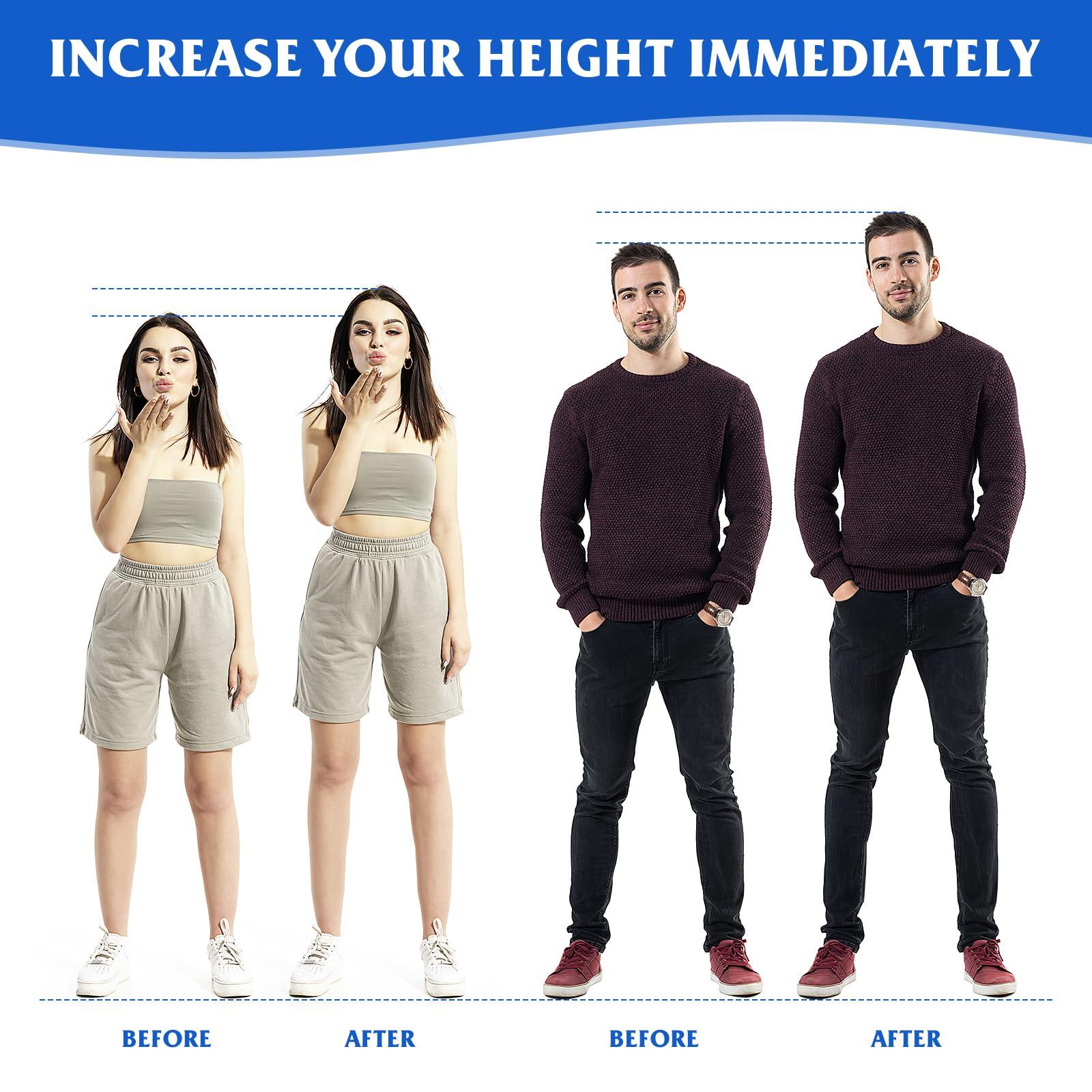 EXCEART 1 Pair Invisible Height Increase Insole, Silicone Heel Protector Invisible Heel Lift Shoe Insoles, Inserts Silicone Heightening Insoles for Men and Women Half Shoe Pad