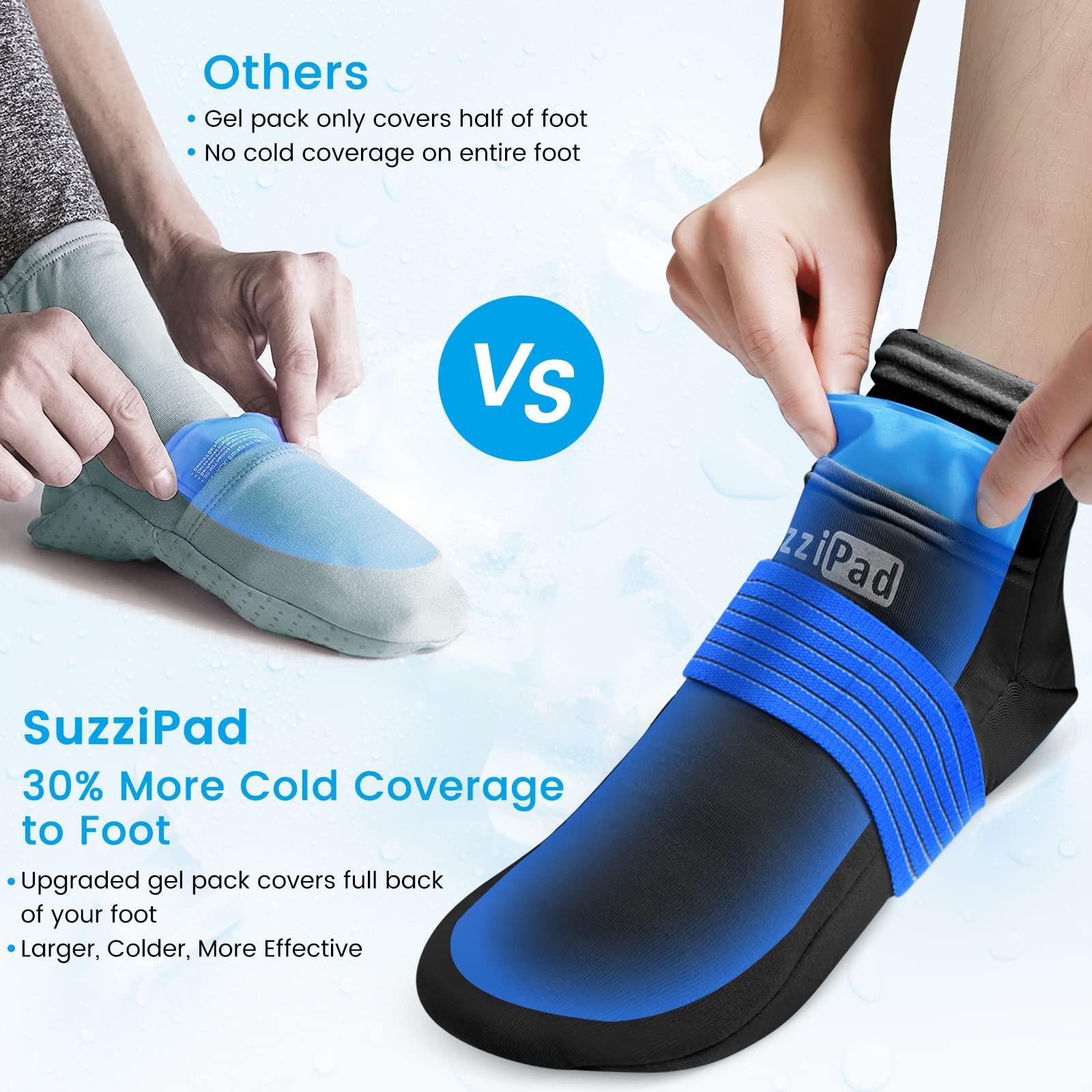 SUZZIPAD SuzziPad Foot Ice Pack Cooling Socks & Cold Gloves for Chemotherapy Neuropathy, Comfort Items for Chemo Patients, Ideal for Plantar Fasciitis, Hand Pain Relief, Gout Relief for feet, L