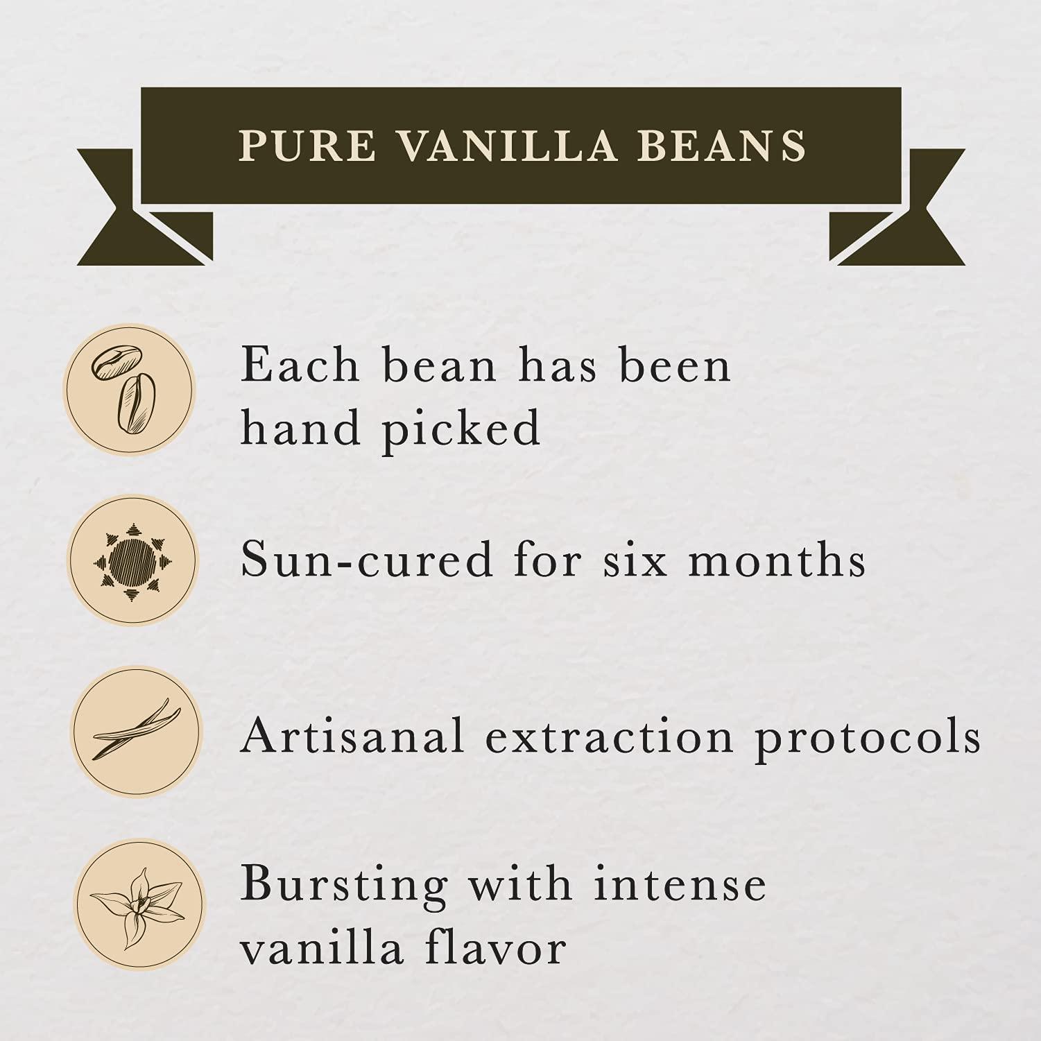 COOK'S 16 oz (1 lb) Organic Madagascar Whole Vanilla Beans, Grade A Vanilla Pods, Premium Vanilla Beans for Making Extract & Baking - Cooks