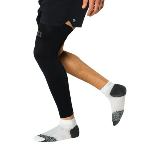 Zensah Zensah Full Leg Compression Sleeve - Long Full Length Support for Thigh, Knee, Calf for Men, Women, Running, Basketball, Football (Small, 1 Pair - Heather Grey)