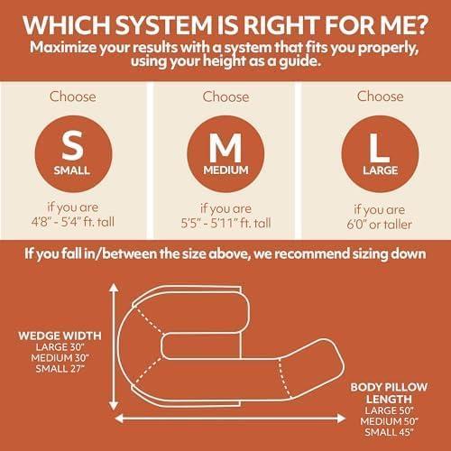 MedCline MedCline Reflux Relief System Bundle, Bed Wedge Pillow for Acid Reflux and GERD Relief with Therapeutic Body Pillow, Insert, and Extra Covers, Comfortable Sleep Position, Large for 6'0" or Taller