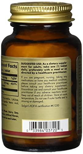 Solgar Solgar Zinc 50 Mg, 100 Tablets - Zinc for Healthy Skin, Immune System and Antioxidant Support- 100 Servings, 100 Count (Pack of 12)